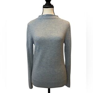 Muji Baby Blue Wool + Yak Wool Women's Mock Turtleneck Sweater Size XS EUC